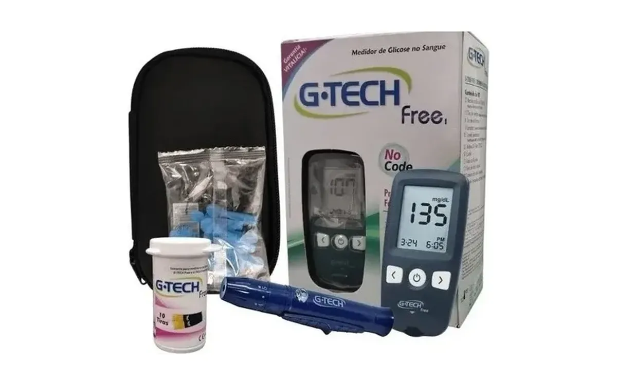 Kit medidor de glicose G-Tech Free completo
