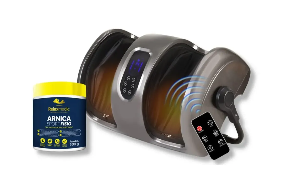 Massageador elétrico de pés e pernas Relaxmedic Shiatsu Foot bivolt com aquecimento